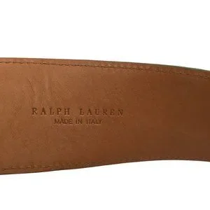 RALPH LAUREN GREEN / SILVER LOCK CHARM WIDE ALLIGATOR SKIN LEATHER BELT Ralph Lauren | Accessories | Ralph Lauren Green Silver Lock  main image 2